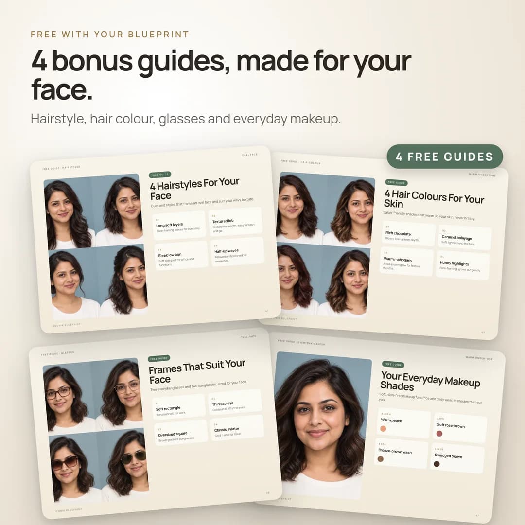 Four free guides: hairstyle, hair colour, glasses and everyday makeup